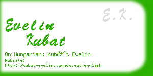 evelin kubat business card